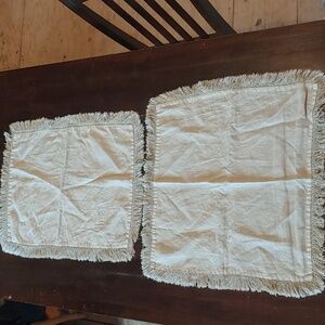 Abbott 100% linen tablecloth with Fringed Edges